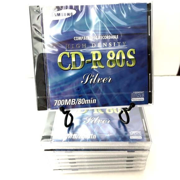 NEW Samsung 10 Pack Digital High-Density CD-R80S Jewel Case 80 Min/700MB - Picture 2 of 5